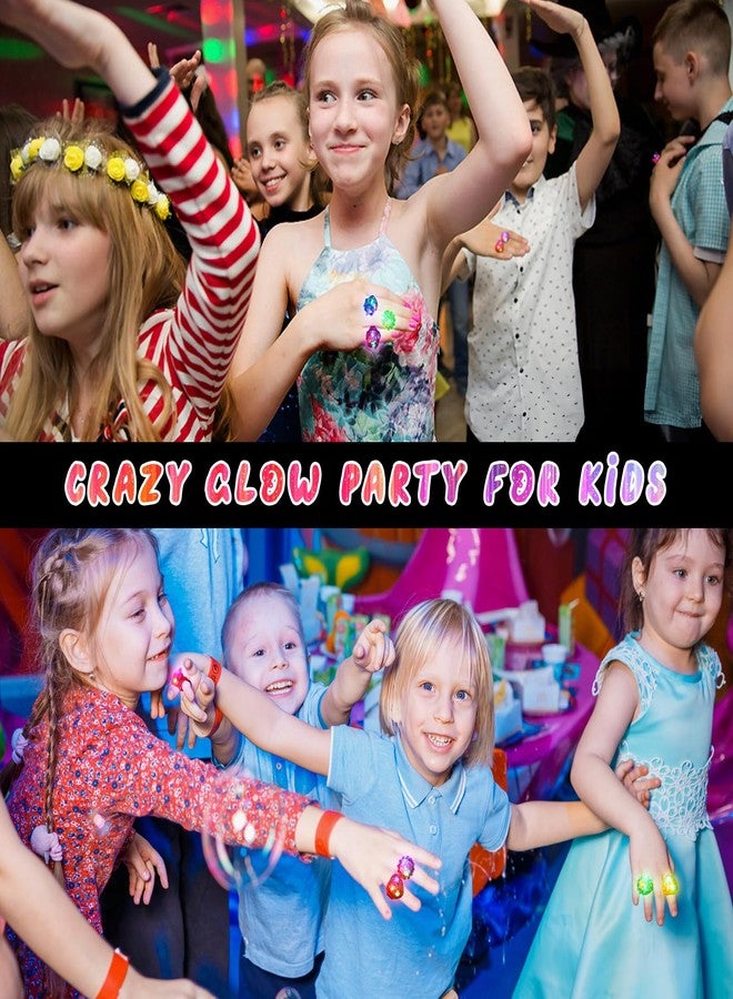 Sauyoza 38 Pack Light Up Rings Christmas Party Favors for Kids 4-8 8-12, Goodie Bags Stuffers Treasure Box Toys for Classroom Prizes, Birthday Glow in The Dark Party Supplies Favors for Kids - Image 5